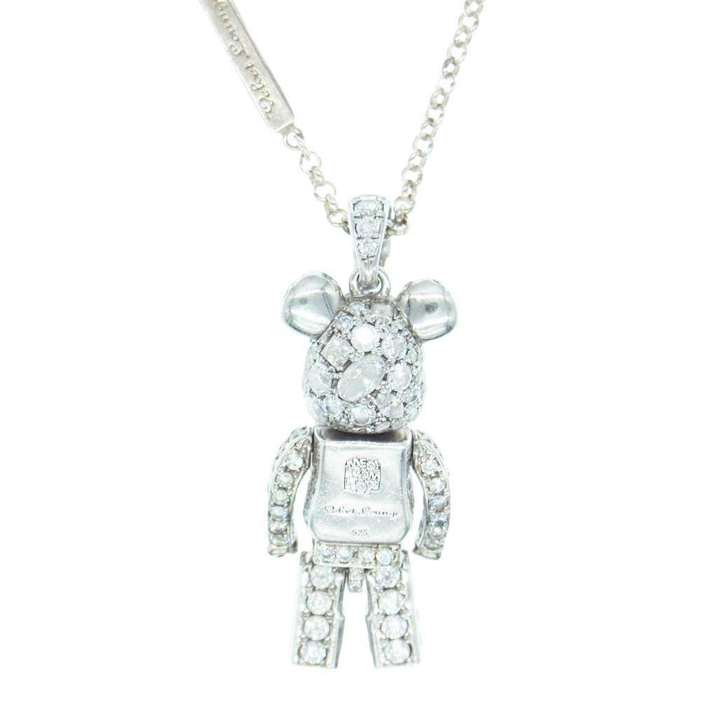 ヴェルヴェットラウンジ BE@RBRICK PENDANT ベアブリック コラボ シルバー ネックレス  シルバー系【中古】