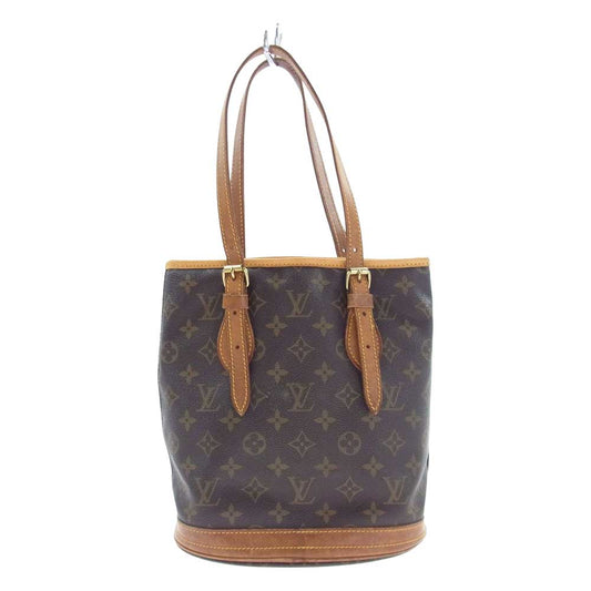 LOUIS VUITTON ルイ・ヴィトン M42238 モノグラム プチ バケット PM ショルダー バック ブラウン系【中古】