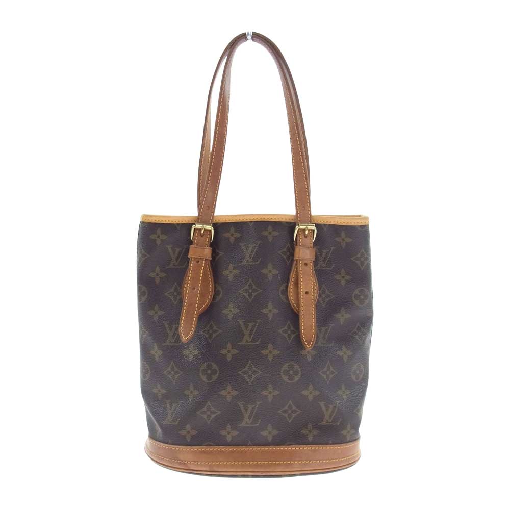 LOUIS VUITTON ルイ・ヴィトン M42238 モノグラム プチ バケット PM ショルダー バック ブラウン系【中古】