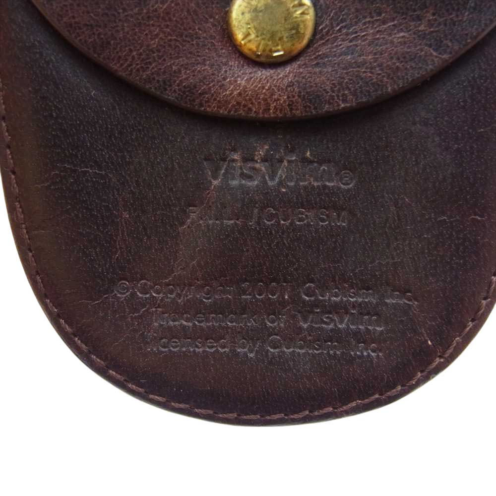 VISVIM ビズビム VEGGIE COIN CASE  べジー レザー コインケース 小銭入れ ダークブラウン系【中古】