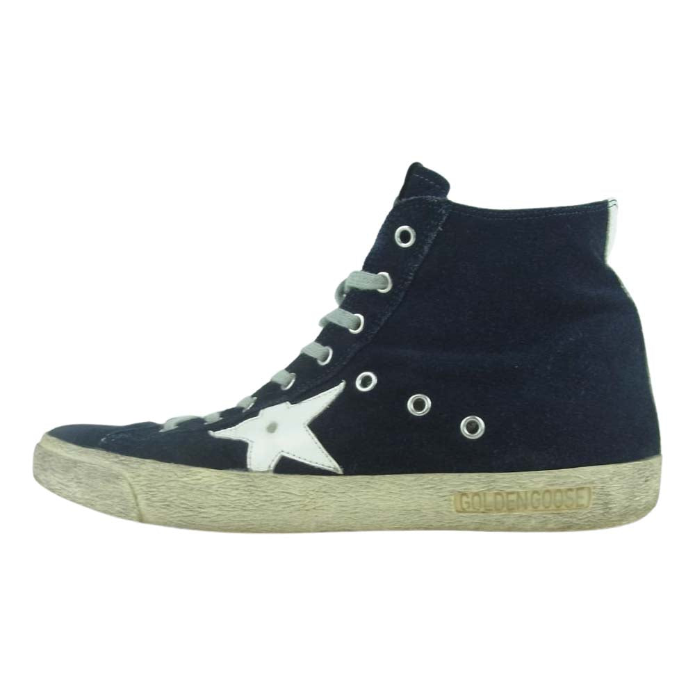 GOLDEN GOOSE ゴールデングース GWF00113 FRANCY フランシー ウェード ハイカット スニーカー ブラック系 43【中古】