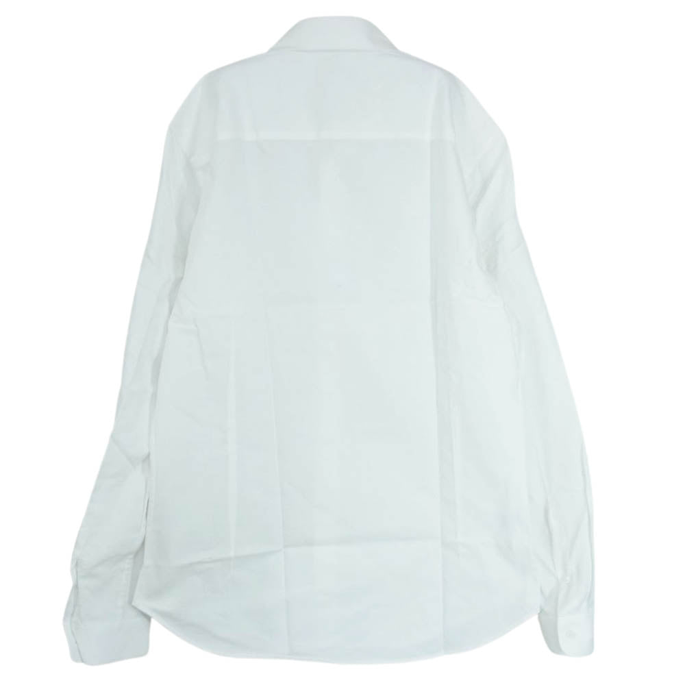 カルヴェン  コットン 長袖 ラウンドカラー シャツ ホワイト系 39【美品】【中古】