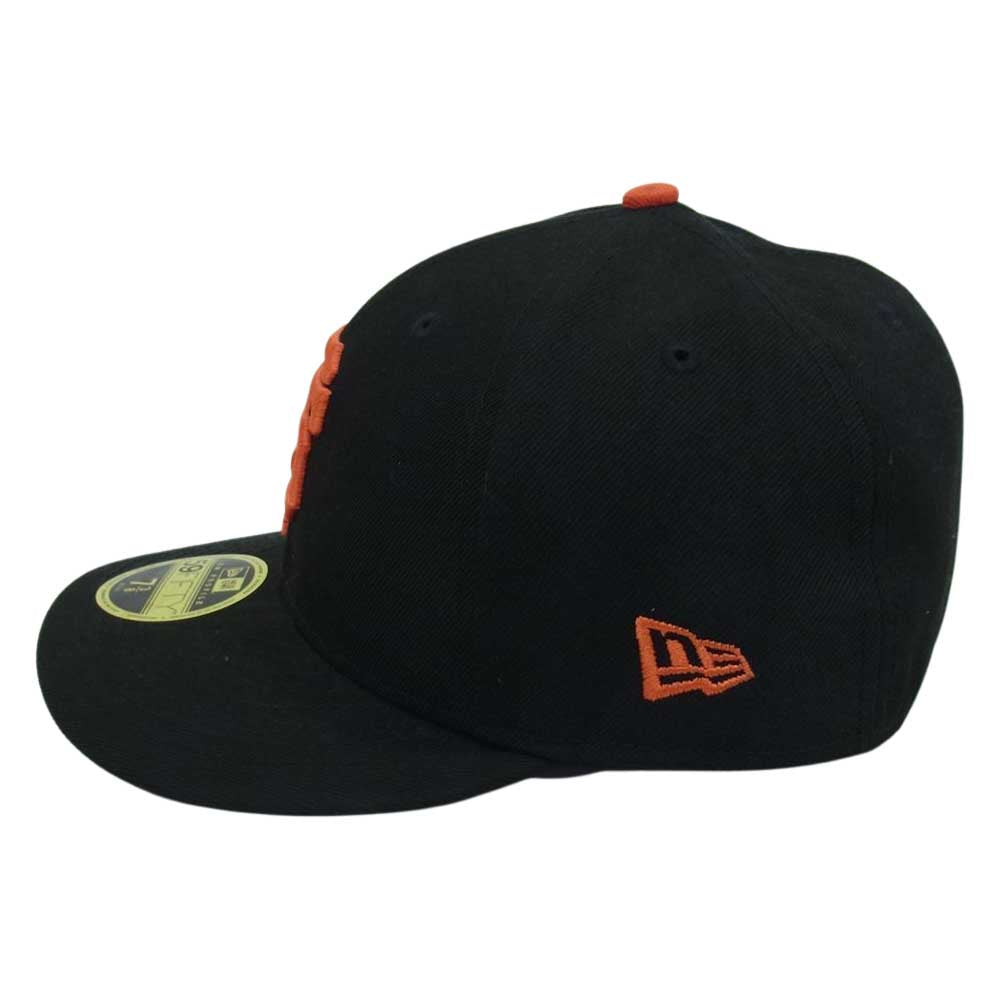 NEW ERA ニューエラ 59FIFTY ベースボール ロゴ キャップ ブラック系 7 3/8【中古】