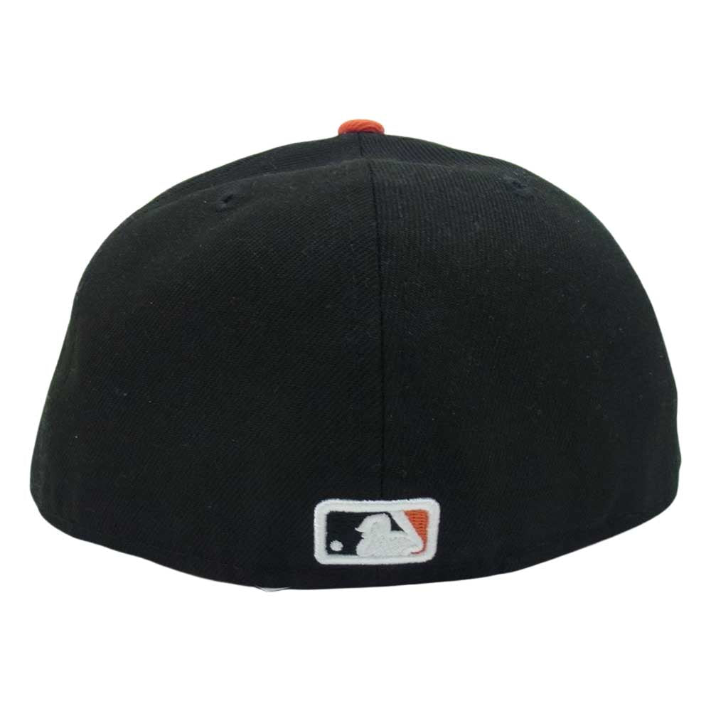 NEW ERA ニューエラ 59FIFTY ベースボール ロゴ キャップ ブラック系 7 3/8【中古】