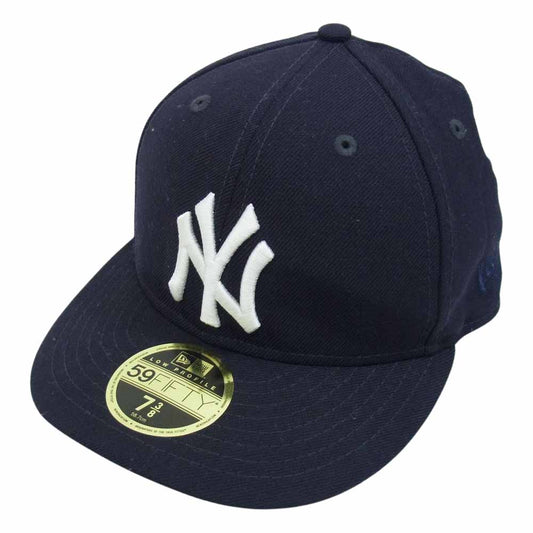 キス × New Era ニューエラ 59FIFTY Newyorkyankees ニューヨークヤンキース ベースボール キャップ ネイビー系 7 3/8【中古】