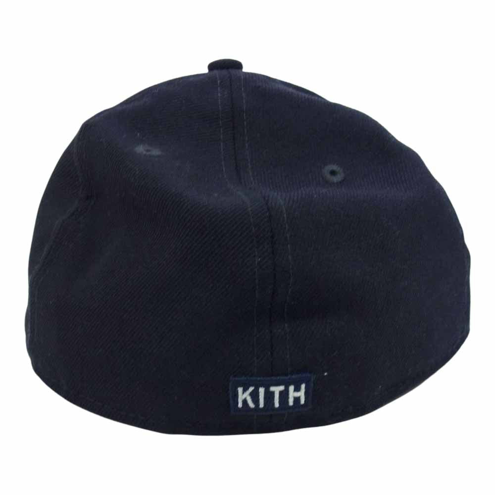 キス × New Era ニューエラ 59FIFTY Newyorkyankees ニューヨークヤンキース ベースボール キャップ ネイビー系 7 3/8【中古】