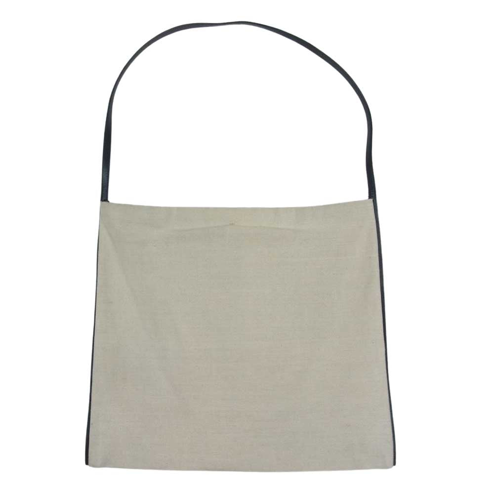 JIL SANDER ジルサンダー JSPQ850399 WQB73005 BORDER TOTE ボーダ キャンバス トート ショルダー バック ブラック系【中古】