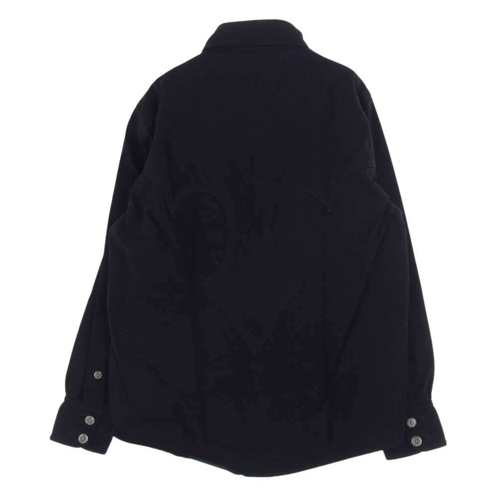 CHROME HEARTS クロムハーツ（原本無） フレアニー デニム ウエスタン ホースシューボタン 長袖 シャツ ブラック系【中古】