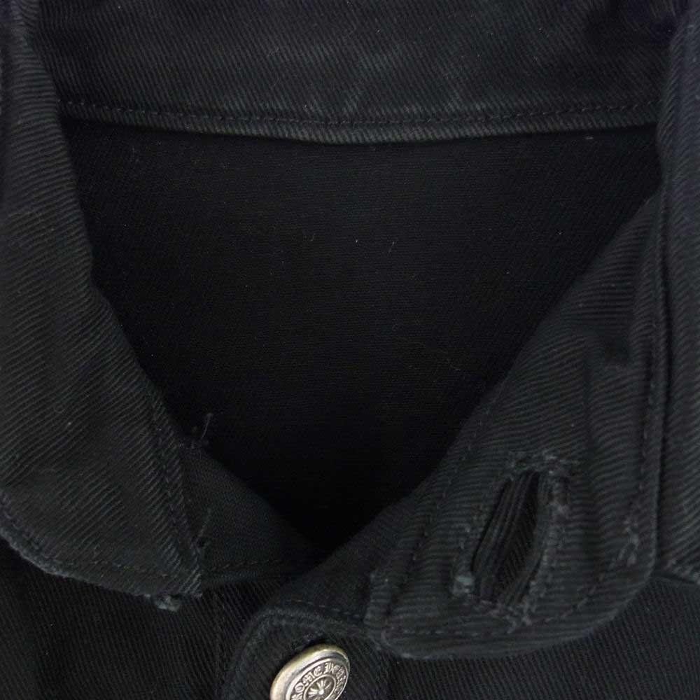 CHROME HEARTS クロムハーツ（原本無） フレアニー デニム ウエスタン ホースシューボタン 長袖 シャツ ブラック系【中古】