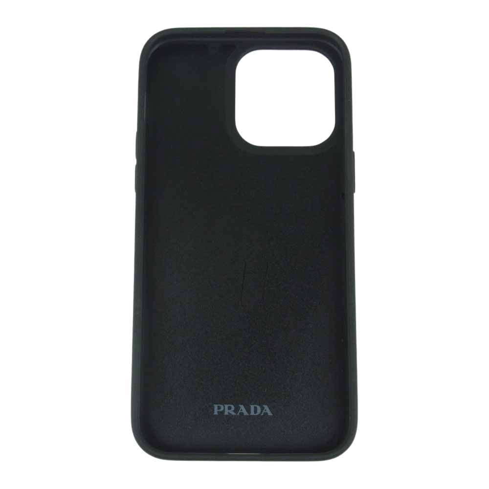 PRADA プラダ ロゴプレート iPhone 14 PRO MAX アイフォン スマートフォン ケース ピンク系【中古】