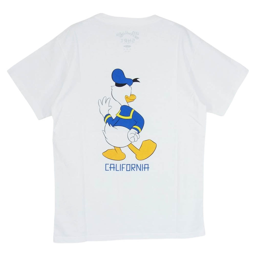 MARBLES マーブルズ MST-S17SU01 × SURT DONALD DUCK ドナルドダック プリント Tシャツ ホワイト系 S【新古品】【未使用】【中古】