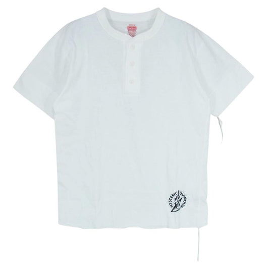 HYSTERIC GLAMOUR ヒステリックグラマー 02231CE01 Healthknit ヘンリーネック半袖 2 パック Tシャツ ホワイト系 M【極上美品】【中古】