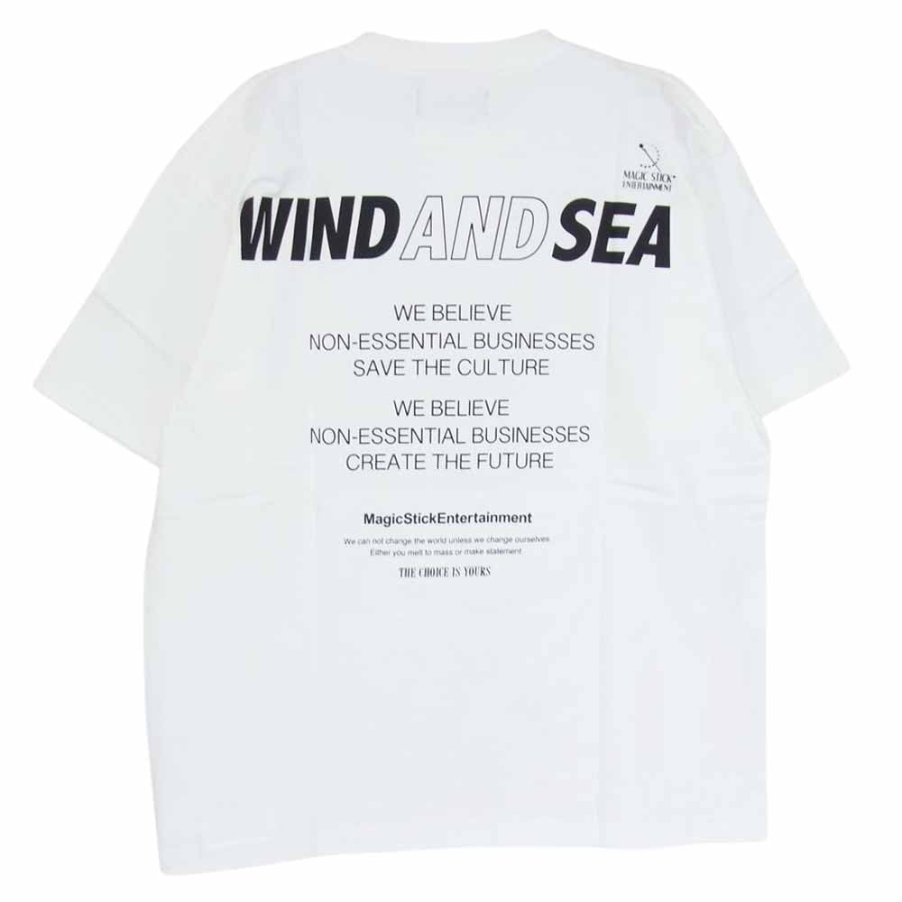 WIND AND SEA ウィンダンシー × MAGIC STICK WDS-MGST-07 SS TEE Tシャツ ホワイト系 M【新古品】【未使用】【中古】