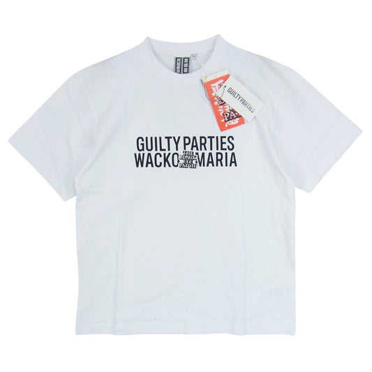 WACKO MARIA ワコマリア × BLACK EYE PATCH ブラックアイパッチ BEP-WM-TEE04 CREW NECK T-SHIRT ホワイト系 S【新古品】【未使用】【中古】