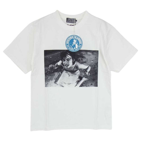 HYSTERIC GLAMOUR ヒステリックグラマー 23SS 02231CT35 RICHARD KERN LUNG AS BRATT リチャード カーン ラング アス 半袖 Tシャツ カットソー ホワイト系 S【新古品】【未使用】【中古】