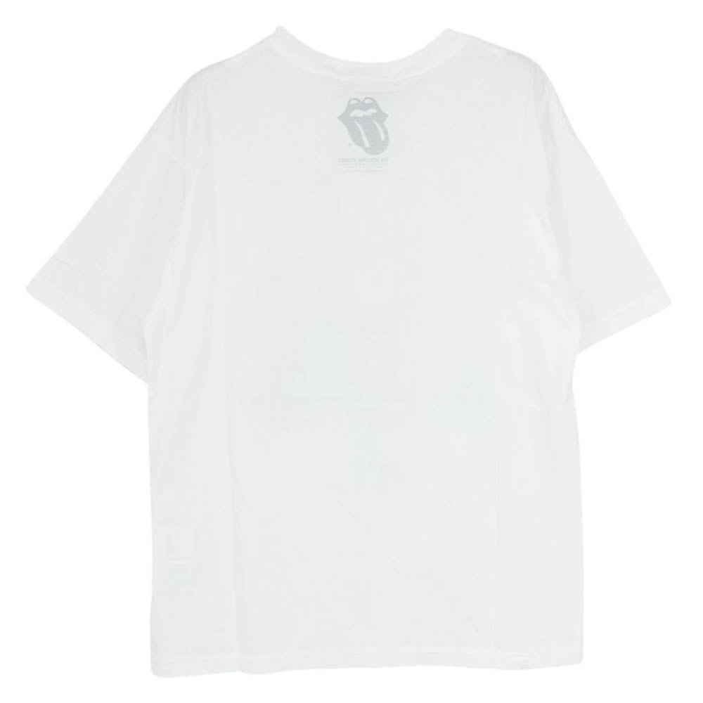 HYSTERIC GLAMOUR ヒステリックグラマー 22SS 06221CT08 THEE HYSTERIC XXX ヒステリックトリプルエックス THE ROLLING STONES ローリングストーンズ SEPTEMBER 1973 Tシャツ ホワイト系 S【新古品】【未使用】【中古】