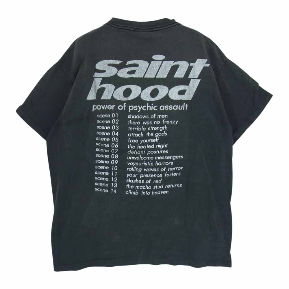 NEIGHBORHOOD ネイバーフッド × SAINTMXXXXXX セントマイケル SM-S23-0000-114 NH SS TEE BIKE バイク プリント ダメージ加工 Tシャツ チャコール系 S【新古品】【未使用】【中古】