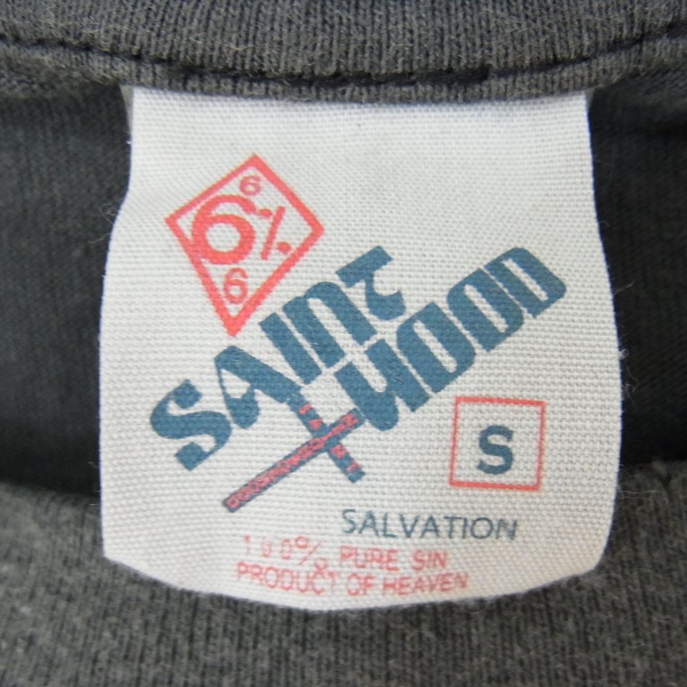 NEIGHBORHOOD ネイバーフッド × SAINTMXXXXXX セントマイケル SM-S23-0000-114 NH SS TEE BIKE バイク プリント ダメージ加工 Tシャツ チャコール系 S【新古品】【未使用】【中古】