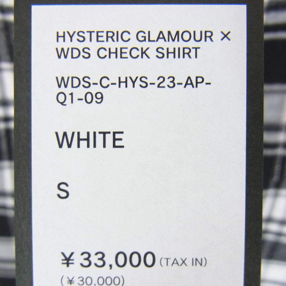 HYSTERIC GLAMOUR ヒステリックグラマー × WIND AND SEA BERET ウィンダンシー 22AW WDS-C-HYS-23-AP-Q1-09 02223ZI10 CHECK SHIRT チェック ネルシャツ ブラック系 S【新古品】【未使用】【中古】