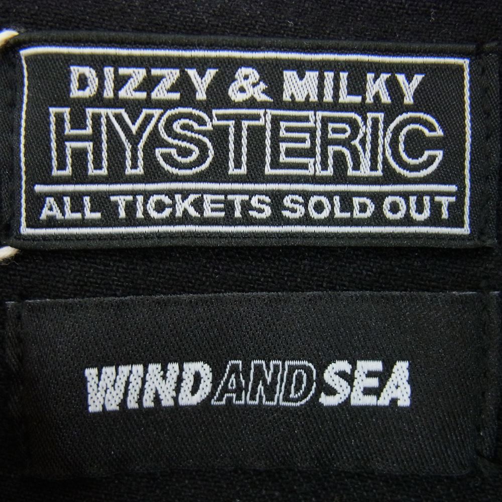 HYSTERIC GLAMOUR ヒステリックグラマー × WIND AND SEA BERET ウィンダンシー WDS-C-HYS-23-AP-Q1-05 バックプリント ブラック デニム ジャケット ブラック系 M【新古品】【未使用】【中古】