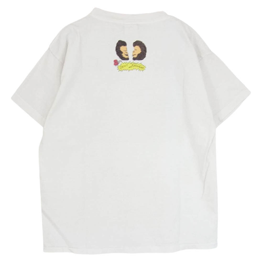 セントマイケル × A BATHING APE ア ベイシング エイプ SM-S23-0000-110 AP_SS TEE プリント Tシャツ オフホワイト系 S【新古品】【未使用】【中古】