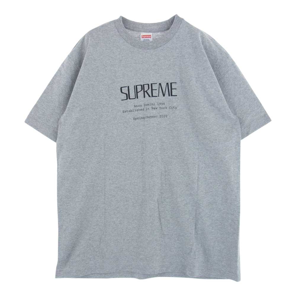 Supreme シュプリーム 20SS ANNO DOMINI TEE アンノ ドミニ  半袖 Tシャツ グレー系 M【美品】【中古】