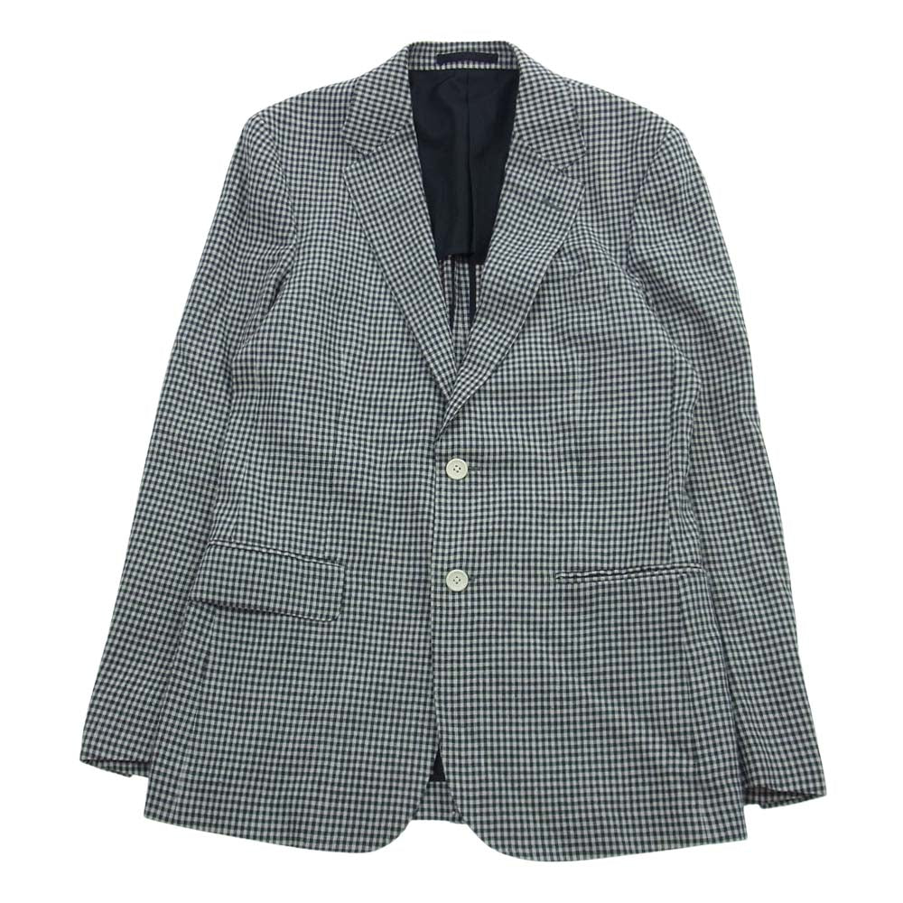 WACKO MARIA ワコマリア チェック テーラード ジャケット パンツ スラックス スーツ セットアップ  ブラック系 オフホワイト系 L【中古】