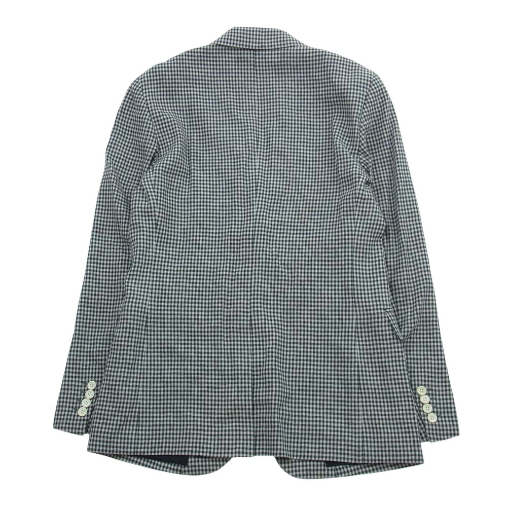 WACKO MARIA ワコマリア チェック テーラード ジャケット パンツ スラックス スーツ セットアップ  ブラック系 オフホワイト系 L【中古】