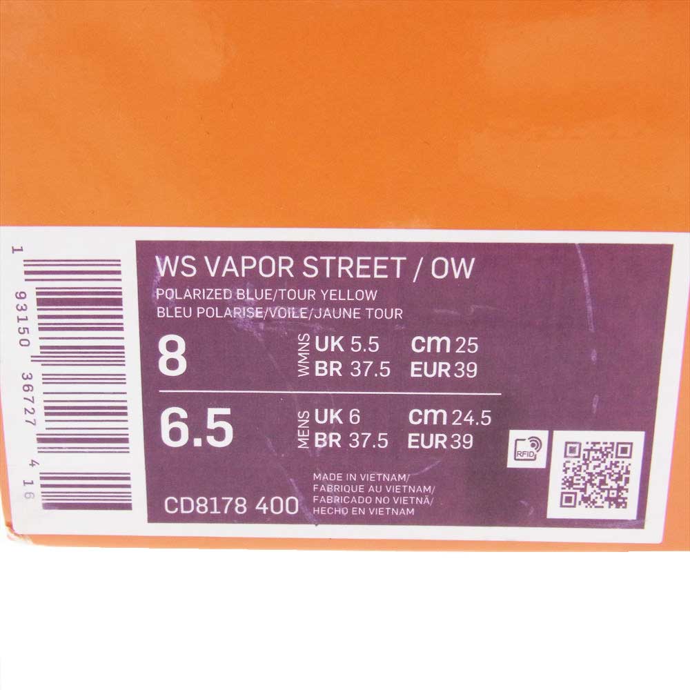 NIKE ナイキ CD8178-400 × OFF-WHITE オフホワイト Vapor Street Athlete in Progress オフホワイト ヴェイパーストリート ローカットスニーカー マルチカラー系 25cm【中古】
