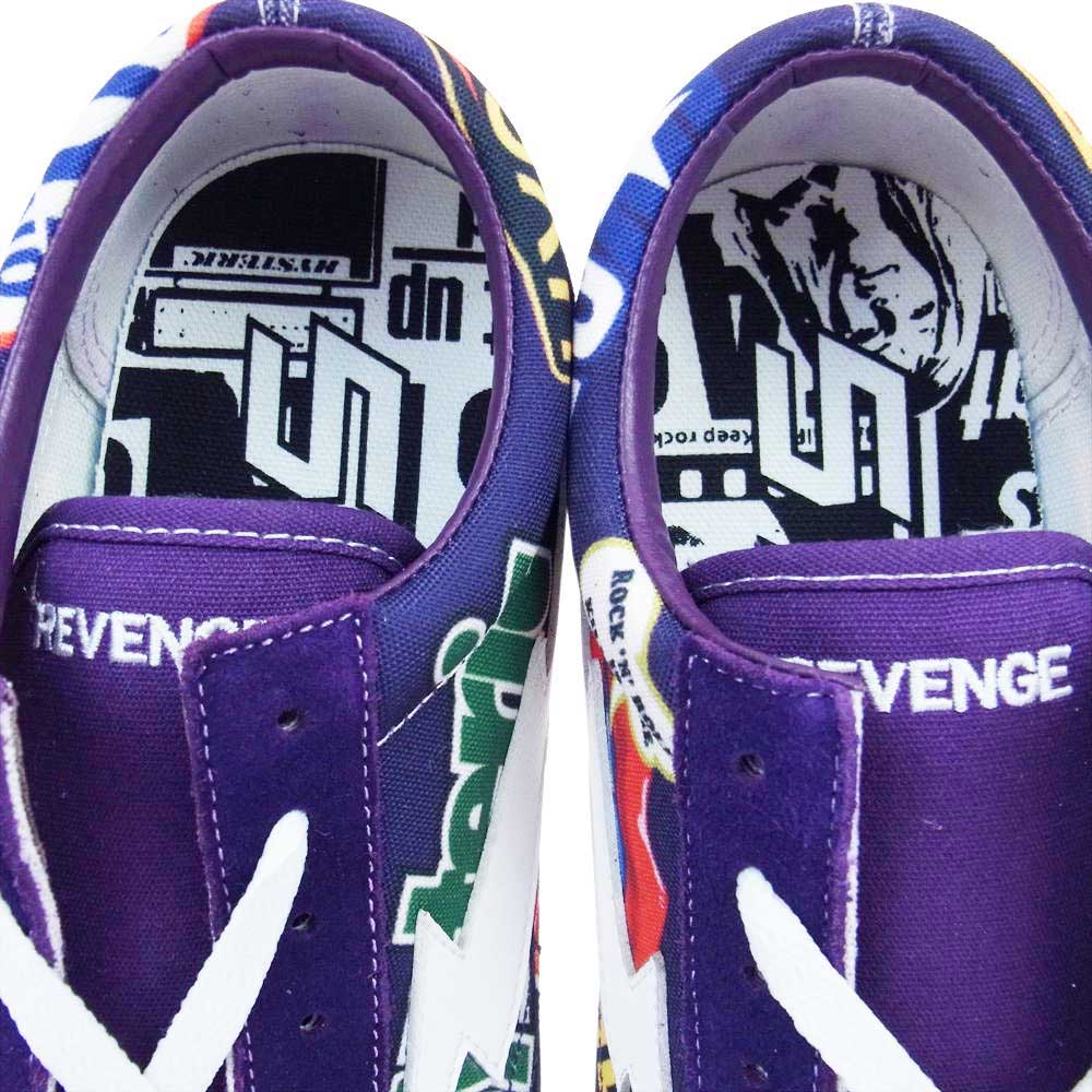 HYSTERIC GLAMOUR ヒステリックグラマー × REVENGE STORM リベンジストーム ローカット スニーカー パープル系 25cm（US7）【新古品】【未使用】【中古】