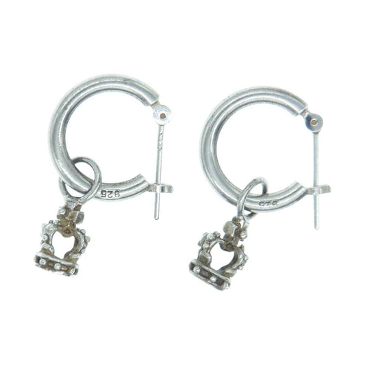 Justin Davis ジャスティンデイビス SEJ010 クラウンフープ ピアス 両耳 シルバー系【中古】