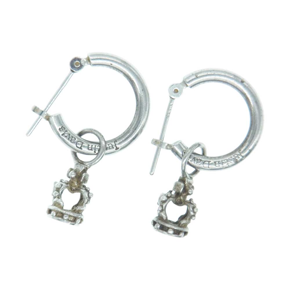 Justin Davis ジャスティンデイビス SEJ010 クラウンフープ ピアス 両耳 シルバー系【中古】