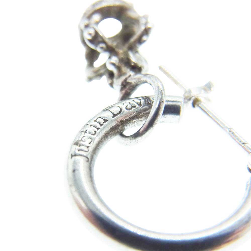 Justin Davis ジャスティンデイビス SEJ010 クラウンフープ ピアス 両耳 シルバー系【中古】