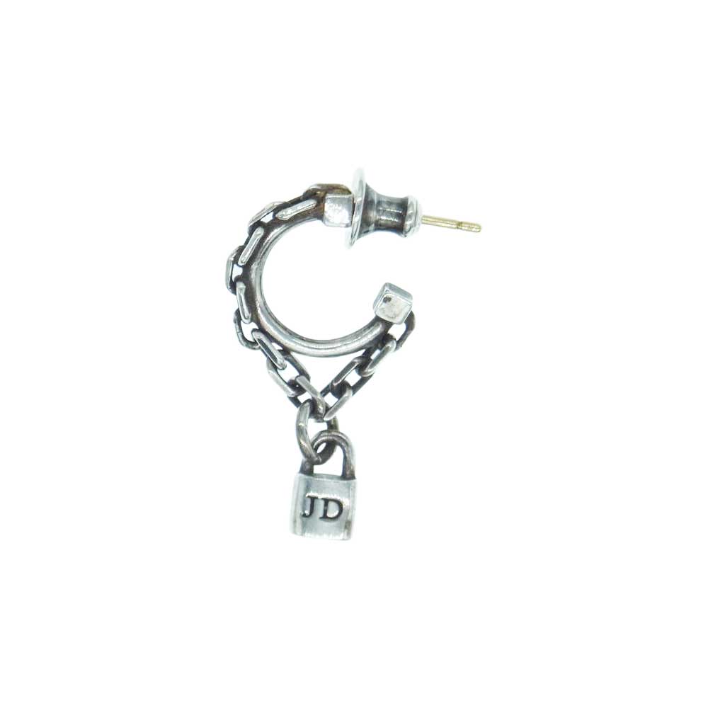 Justin Davis ジャスティンデイビス SEJ431  2 RITCHIE WITH LOCK リッチー ウィズ ロック 南京錠 チェーン ピアス 片耳 シルバー系【中古】