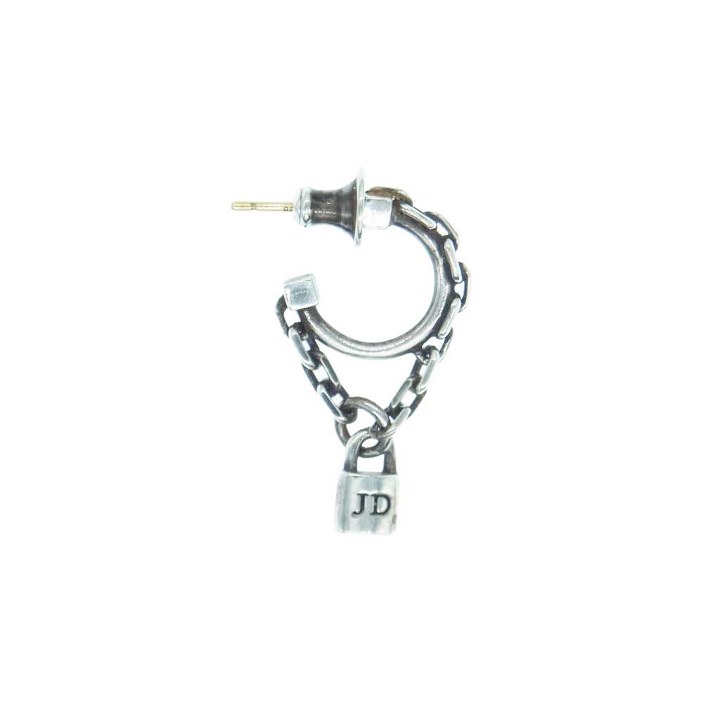 Justin Davis ジャスティンデイビス SEJ431  2 RITCHIE WITH LOCK リッチー ウィズ ロック 南京錠 チェーン ピアス 片耳 シルバー系【中古】