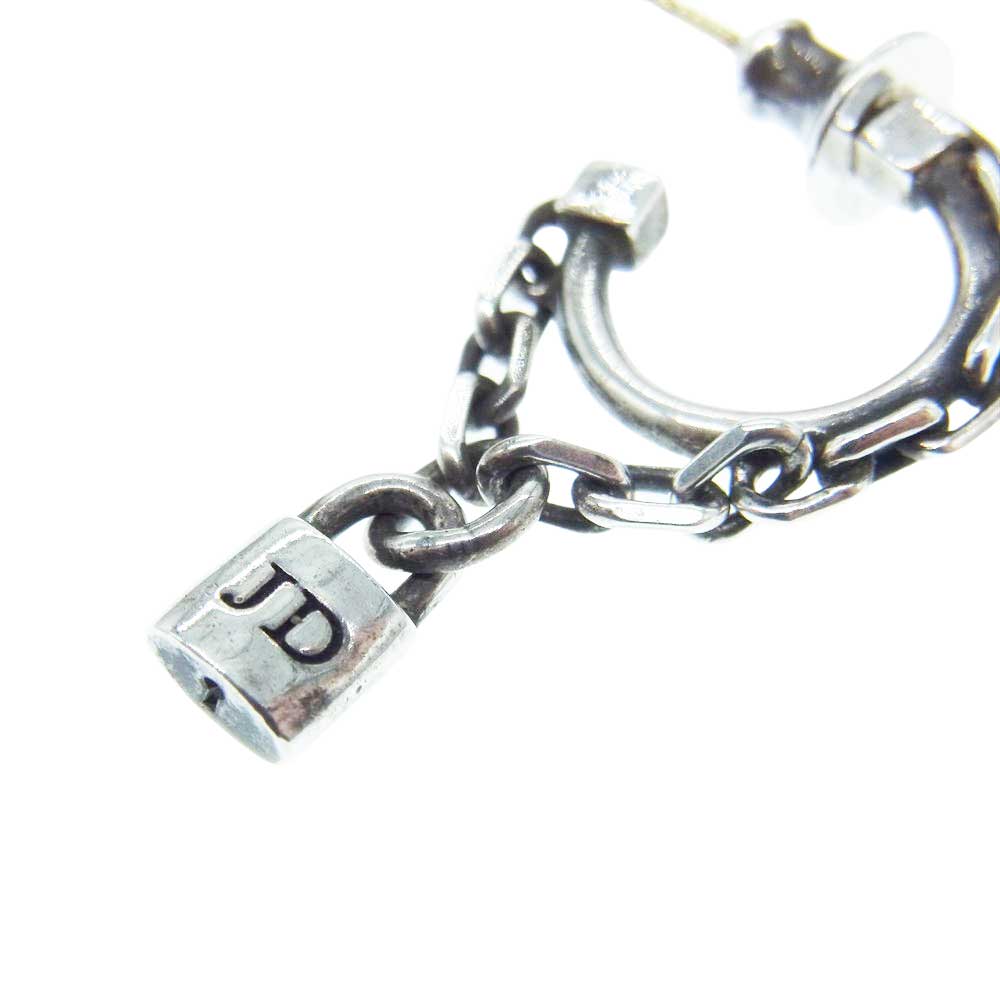 Justin Davis ジャスティンデイビス SEJ431  2 RITCHIE WITH LOCK リッチー ウィズ ロック 南京錠 チェーン ピアス 片耳 シルバー系【中古】