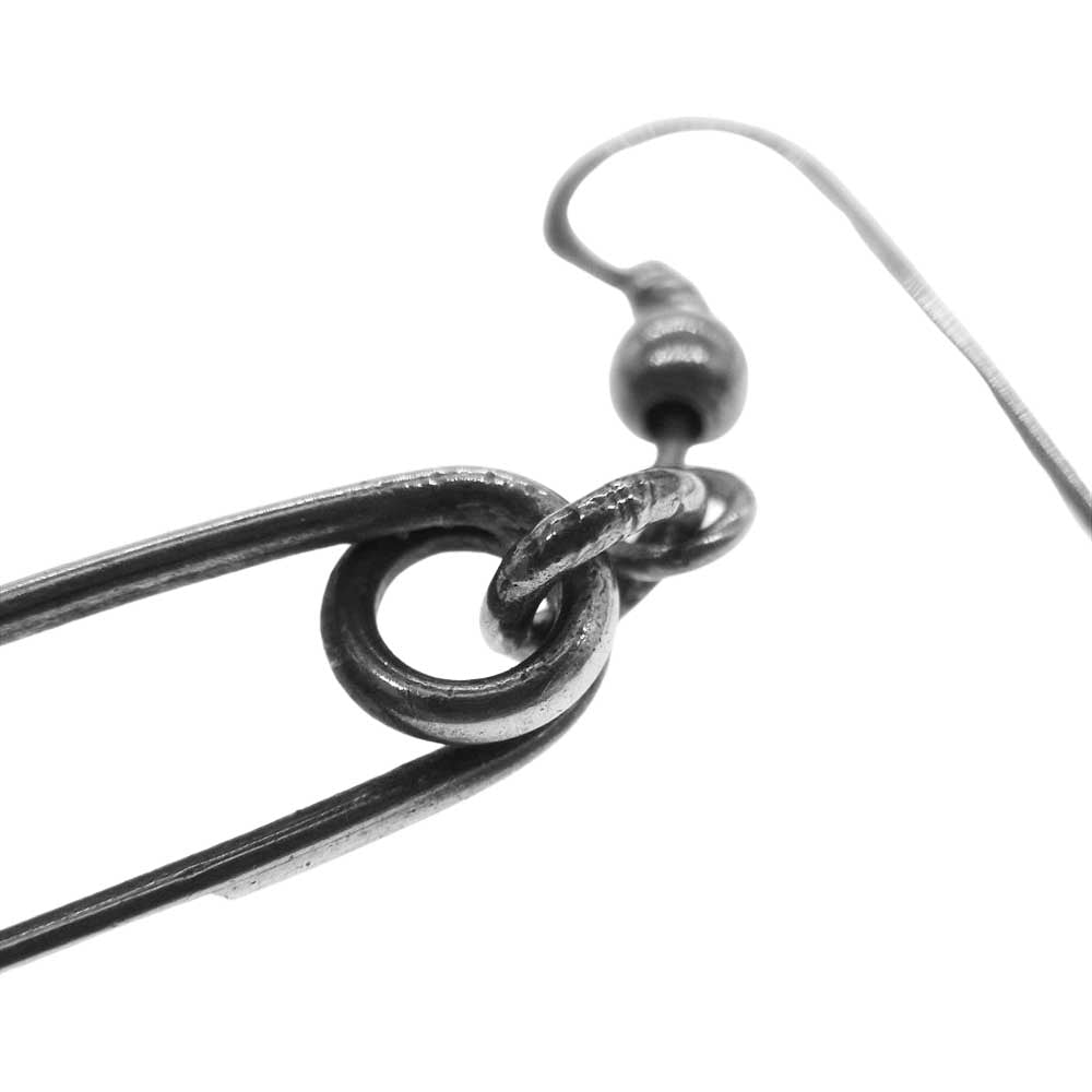 Justin Davis ジャスティンデイビス SEJ323 THRASH Earring スラッシュ クラウン 安全ピン ピアス 片耳 シルバー系【中古】
