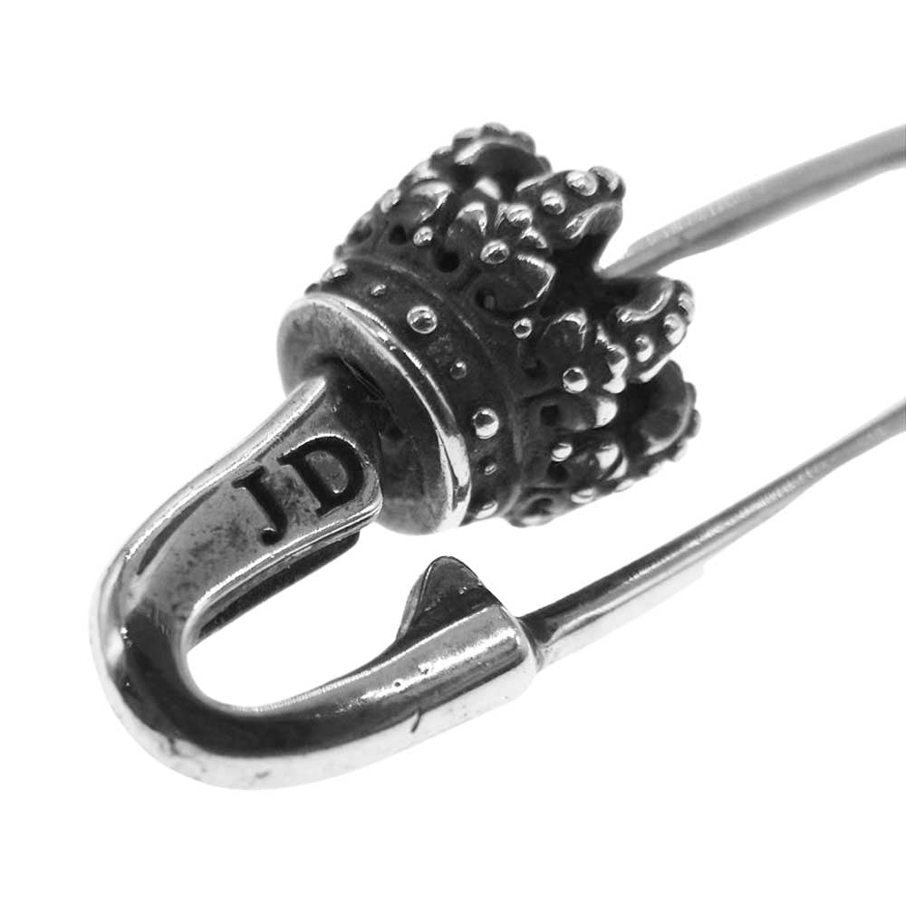 Justin Davis ジャスティンデイビス SEJ323 THRASH Earring スラッシュ クラウン 安全ピン ピアス 片耳 シルバー系【中古】