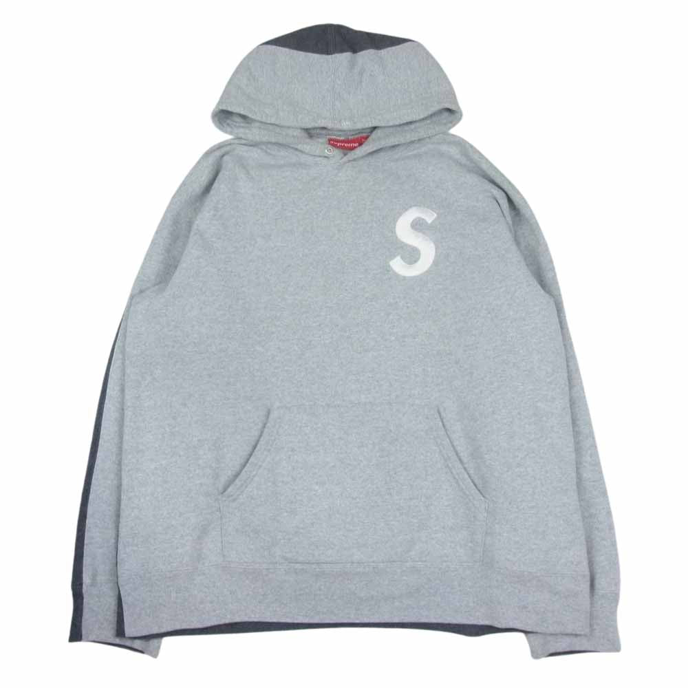 Supreme シュプリーム 21AW S Logo Split Hooded Sweatshirt エス ロゴ スプリット フーデッド スウェット パーカー グレー系 XL【中古】
