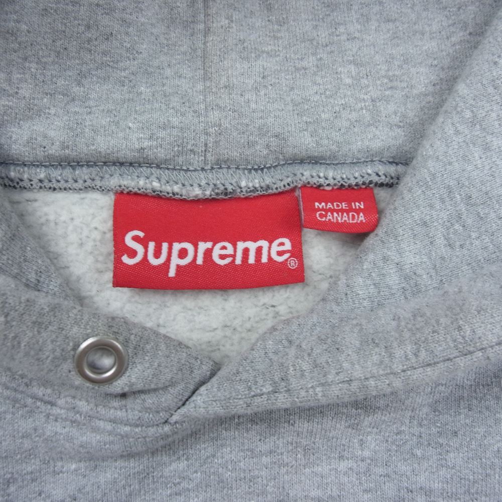 Supreme シュプリーム 21AW S Logo Split Hooded Sweatshirt エス ロゴ スプリット フーデッド スウェット パーカー グレー系 XL【中古】