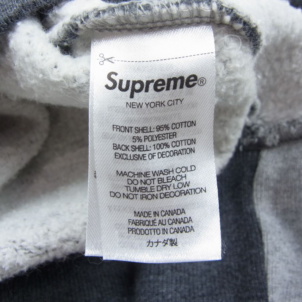 Supreme シュプリーム 21AW S Logo Split Hooded Sweatshirt エス ロゴ スプリット フーデッド スウェット パーカー グレー系 XL【中古】