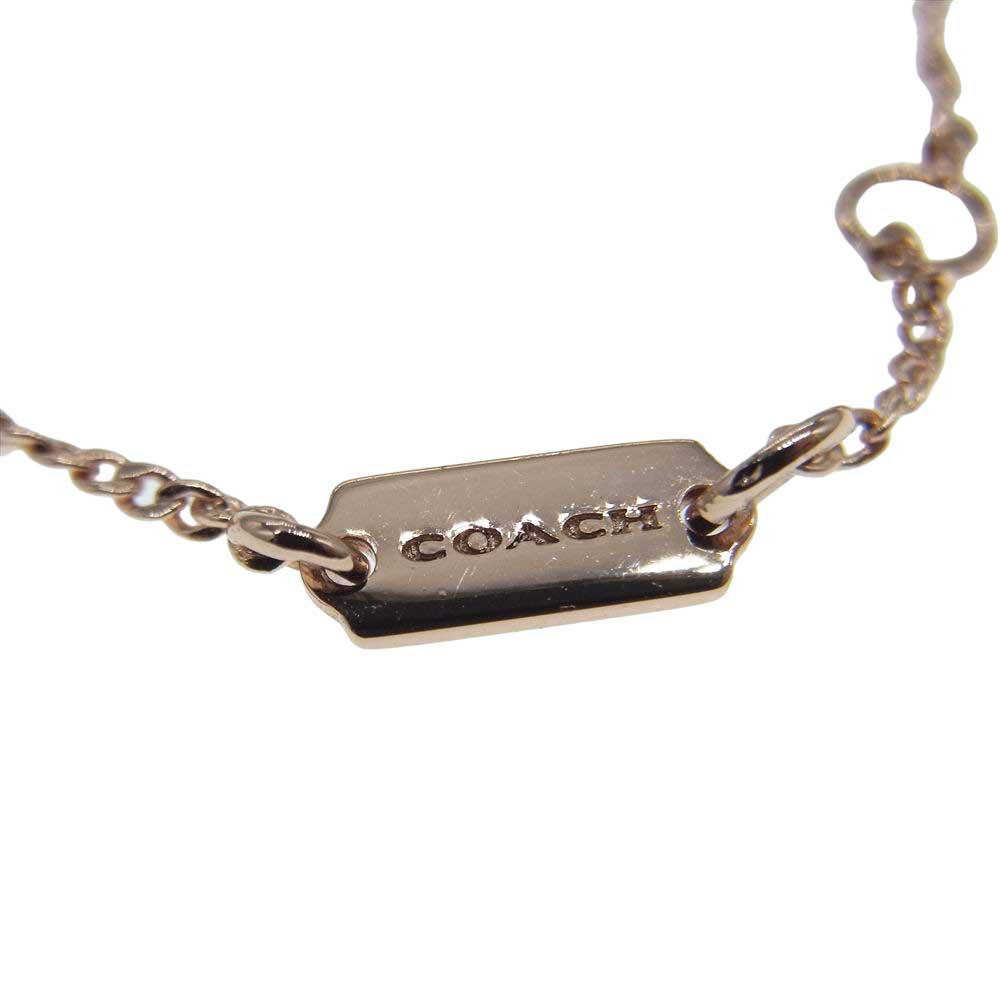 COACH コーチ フラワー ブレスレット ピンクゴールド系【中古】