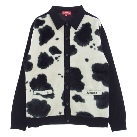 Supreme シュプリーム 21AW  Cow Print Cardigan カウプリントニットカーディガン ブラック系 ホワイト系【中古】