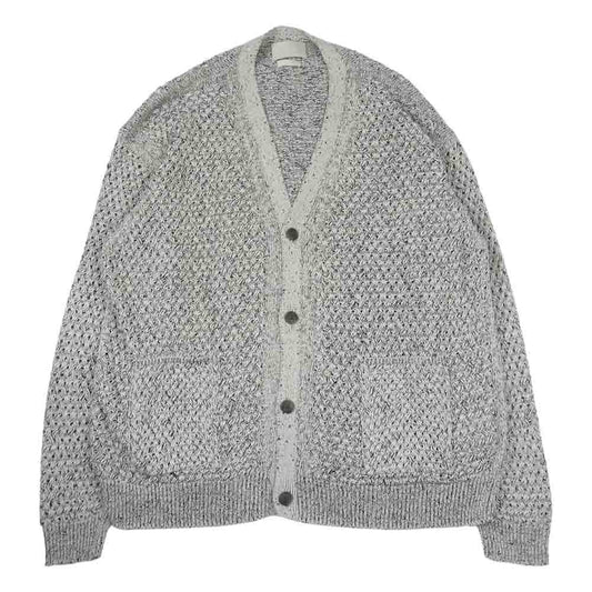 ヨーク 23SS YK23SS0496S MESH CARDIGAN メッシュ ニット カーディガン ブラック系 オフホワイト系 3【極上美品】【中古】