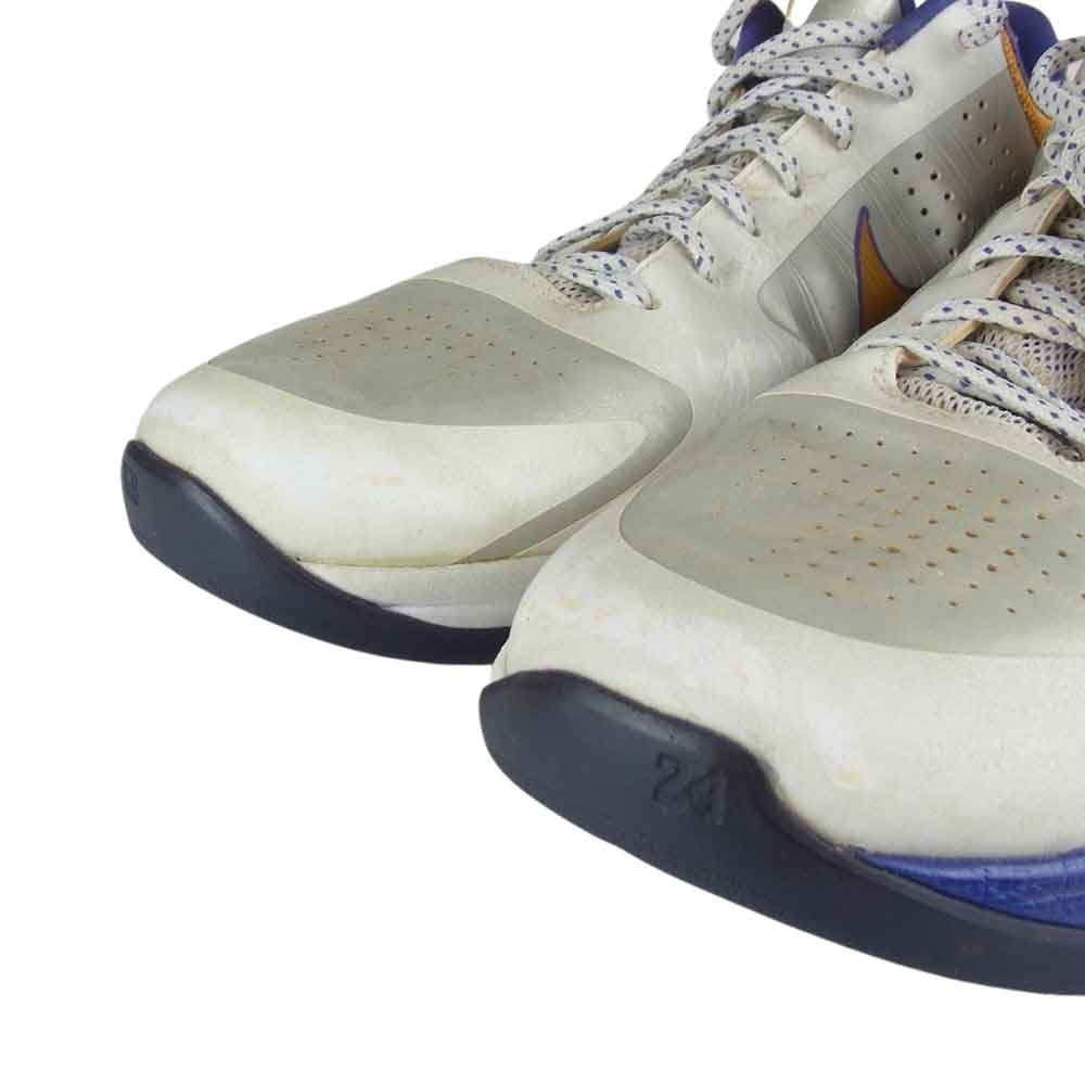 NIKE ナイキ 386429-102  ZOOM KOBE V ズームコービー 5 レイカーズ ハイカットスニーカー バスケットシューズ バッシュ パープル系 イエロー系 30.5【中古】