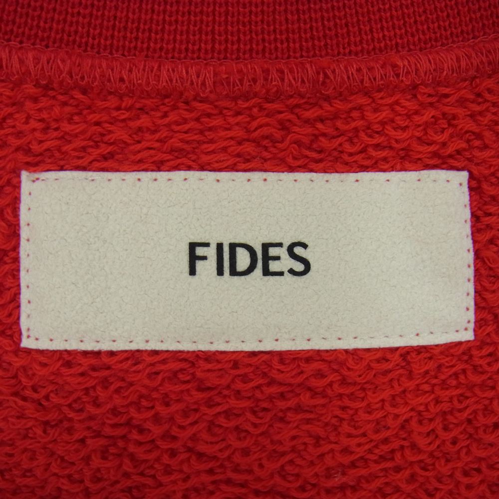 フィデス ロゴ コットン スウェット レッド系 S【中古】