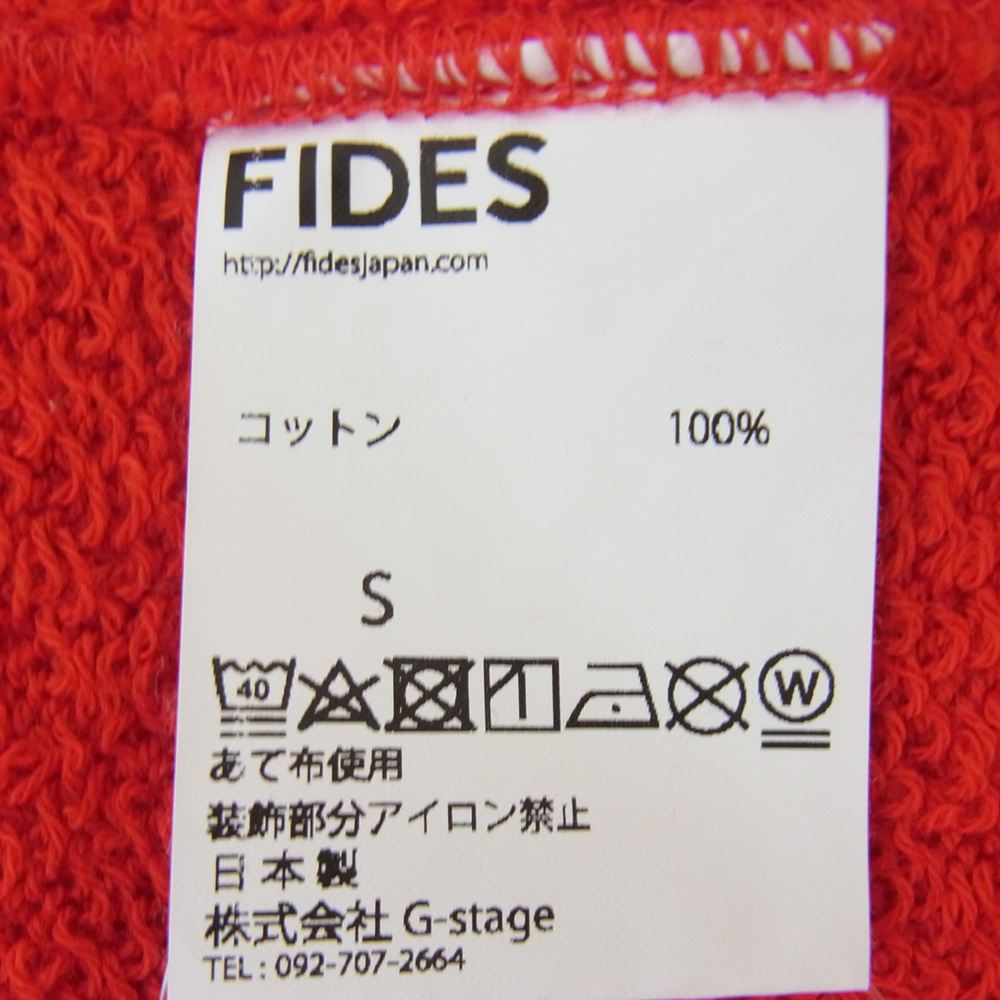 フィデス ロゴ コットン スウェット レッド系 S【中古】
