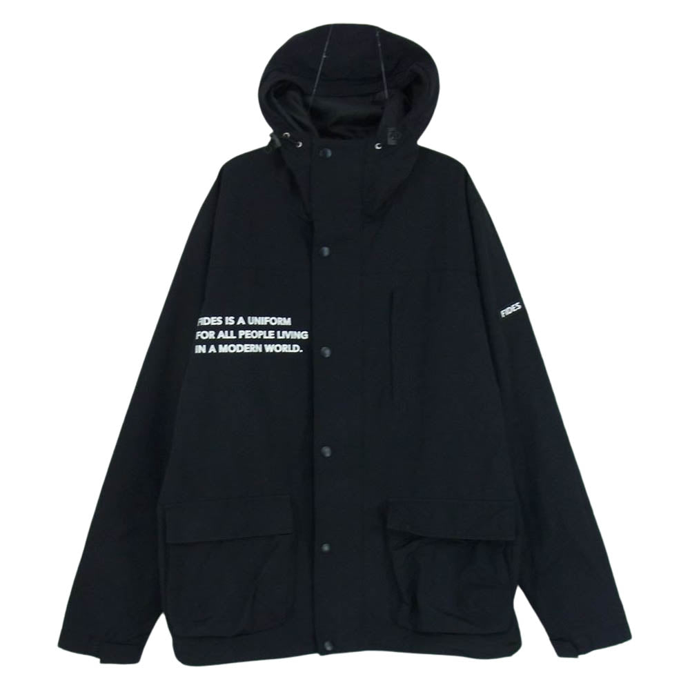 フィデス メッセージ コットン ナイロン ジャケット ブラック系 S【中古】