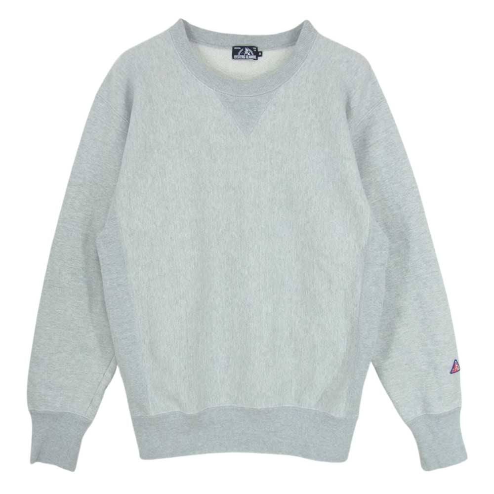 HYSTERIC GLAMOUR ヒステリックグラマー 02193CS14 TRIANGLE WOMAN ワッペン 前V ガゼット スウェット トレーナー グレー系 S【中古】