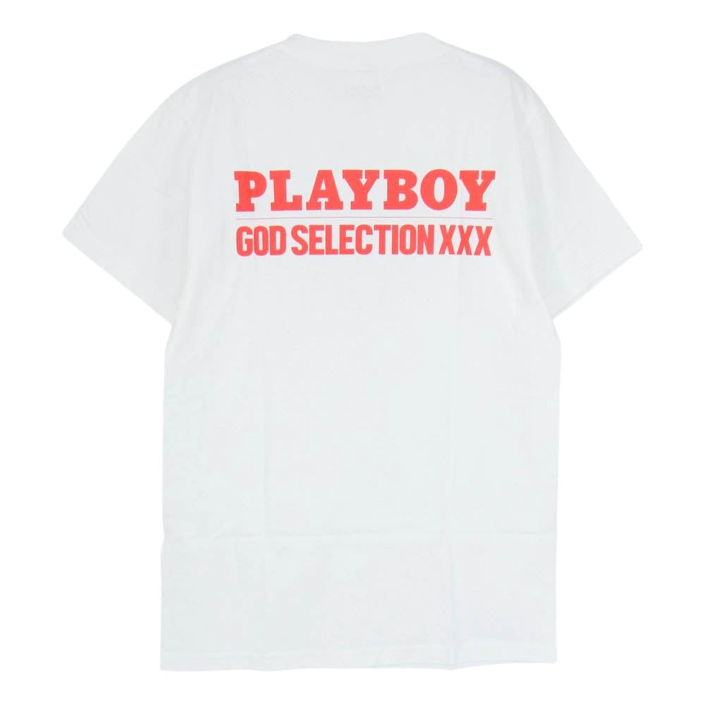 GOD SELECTION XXX ゴッドセレクション PLAYBOY プレイボーイ 20AW 半袖 Tシャツ 白 ホワイト系 S【極上美品】【中古】